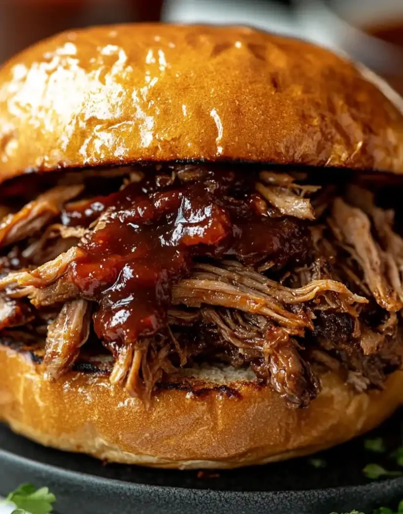 Instant Pot drawn pigsand wiches up close