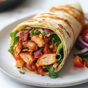 bbq ranch chicken wrap