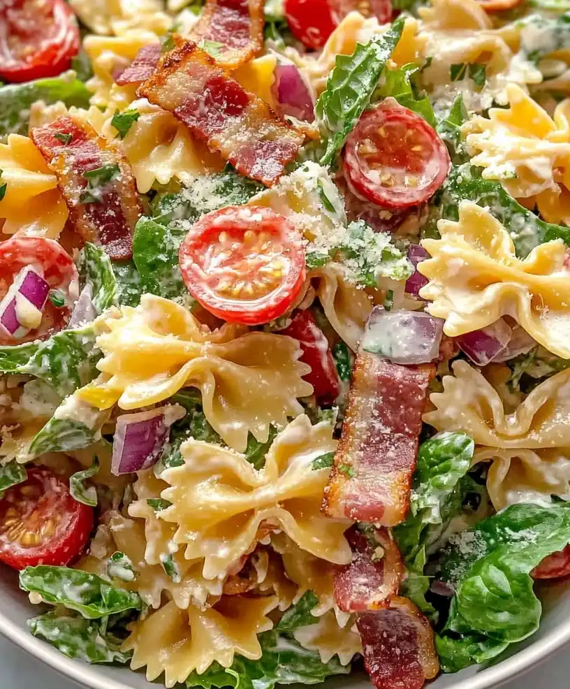 BLT Pasta Salad close up