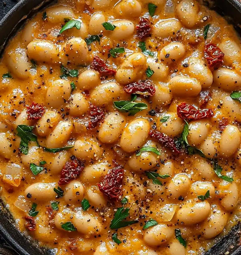 Tuscan Marry Me Butter Beans close up