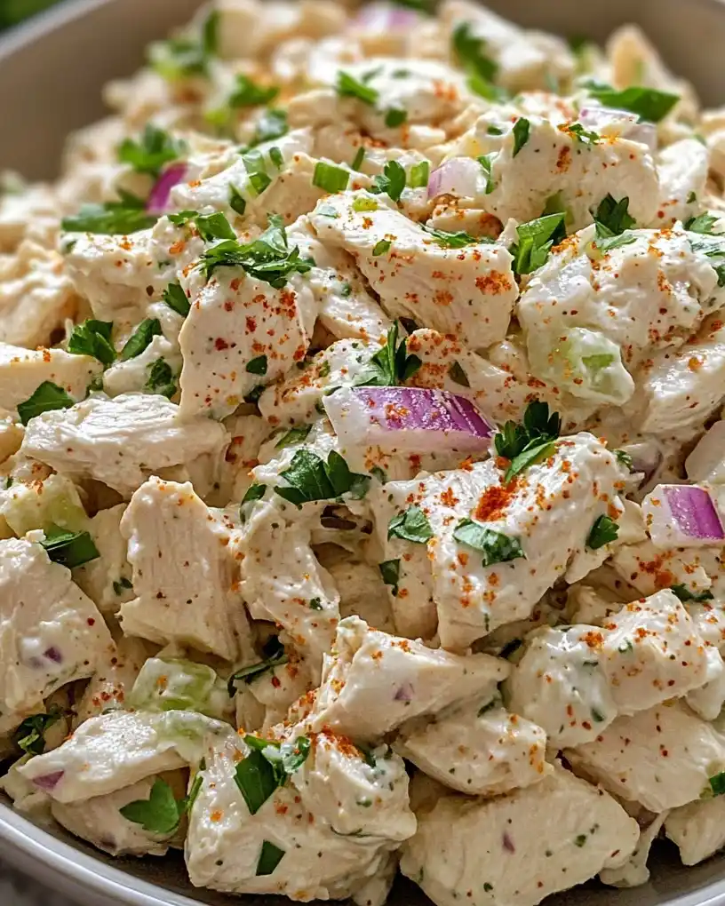 close-up Greek Yogurt Chicken Salad