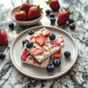 frozen yogurt bark with berries