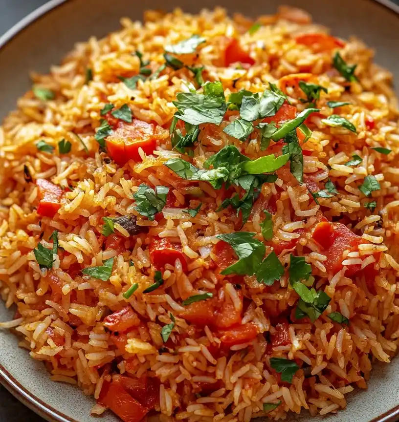 Persian Tomato Rice close up