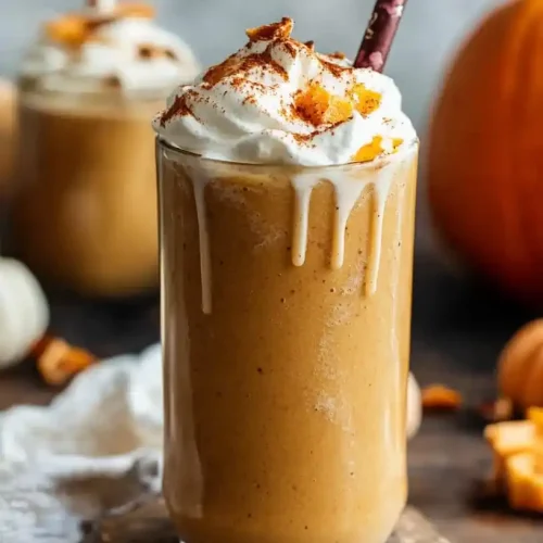 close up Pumpkin Pie Smoothie