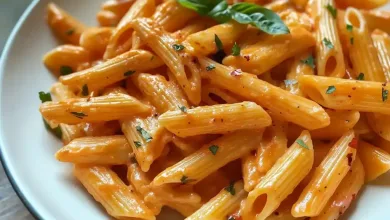 Creamy Roasted Pink Pepper Pasta (30-Minutes) Creamy Roasted Pink Pepper Pasta (30-Minutes)