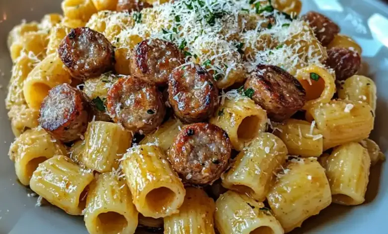 Garlic Butter Sausage Pasta (30-Minutes)