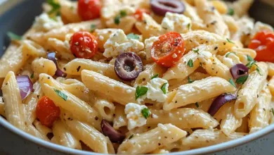 Greek Pasta with Feta & Olives Greek Pasta with Feta & Olives