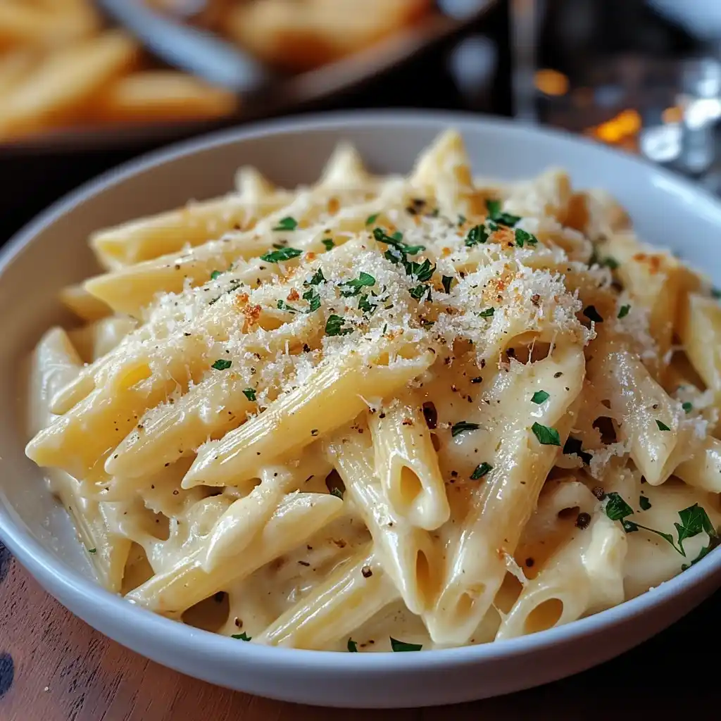 5 ingredient garlic parmesan pasta