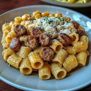 garlic butter sausage pasta