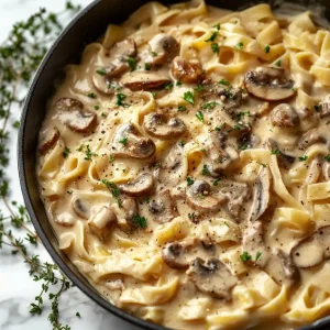 Mushroom Stroganoff Pasta