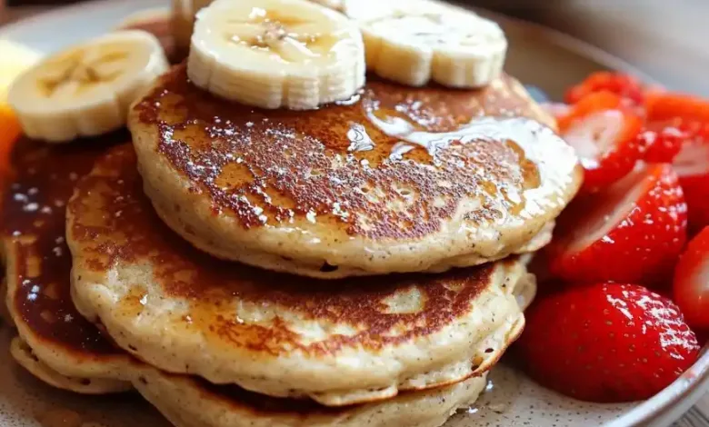 3 Ingredient Banana Oatmeal Pancakes Recipe