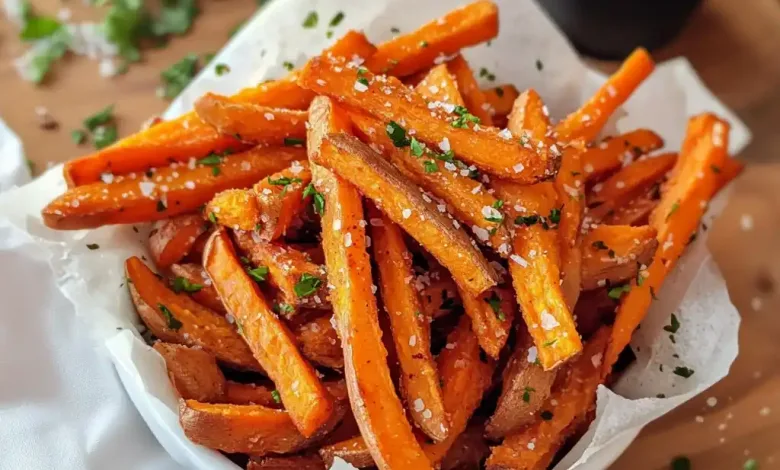 Air Fryer Sweet Potato Fries Recipe (Extra Crispy!)