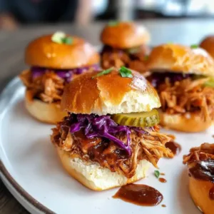 BBQ Pulled Chicken Sliders – Easy & Juicy BBQ Pulled Chicken Sliders – Easy & Juicy