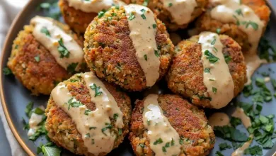 Baked Falafel with Tahini Sauce Recipe Baked Falafel with Tahini Sauce Recipe