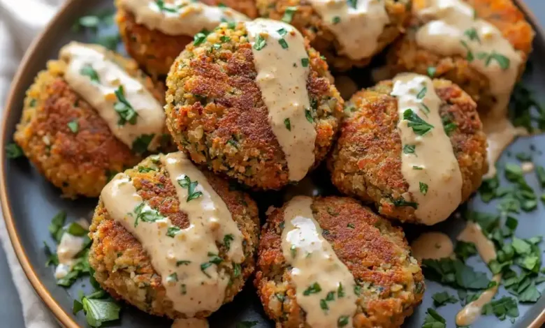 Baked Falafel with Tahini Sauce Recipe
