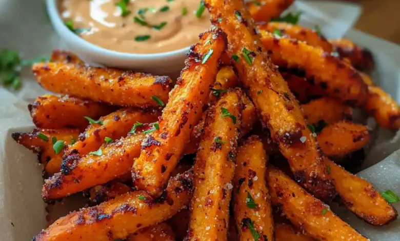 Crispy Oven Baked Candy Potato Fries