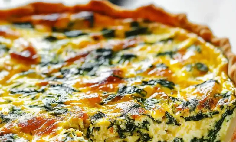 Delicious Crustless Spinach Quiche Recipe Delicious Crustless Spinach Quiche Recipe