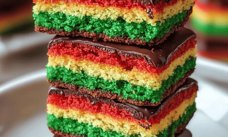 Delicious Italian Rainbow Cookies Delicious Italian Rainbow Cookies