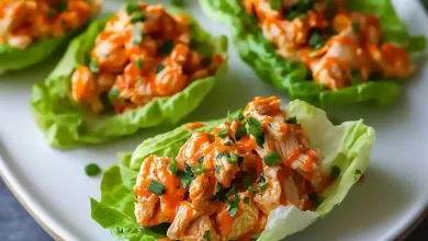 Easy Buffalo Chicken Lettuce Wraps