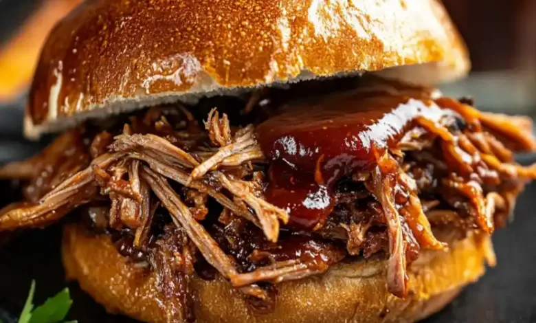 Simple immediate pot drawn pigsandwiches