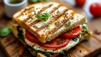 Contemporary Caprese Sandwich Recipe Contemporary Caprese Sandwich Recipe