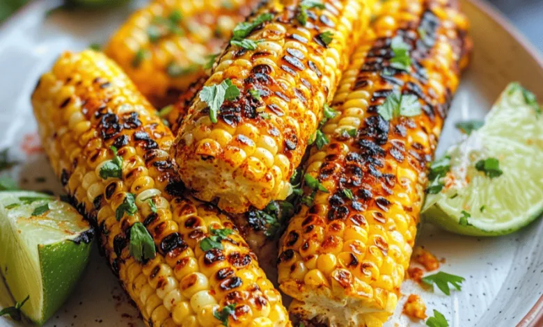 Grilled Corn on the Cob with Chili Lime Butter