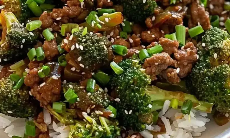 Ground Beef and Broccoli Stir Fry Ground Beef and Broccoli Stir Fry
