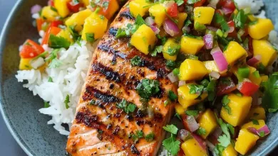 Healthy Grilled Salmon with Mango Salsa