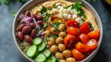 Healthy Mediterranean Hummus Bowl Healthy Mediterranean Hummus Bowl
