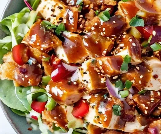 Honey Sizzling Hen Salad Honey Sizzling Hen Salad