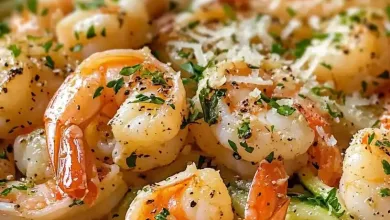 One-Pan Lemon Garlic Shrimp and Zucchini Noodles One-Pan Lemon Garlic Shrimp and Zucchini Noodles