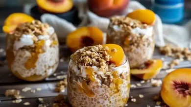Peach Cobbler In a single day Oats Recipe Peach Cobbler In a single day Oats Recipe