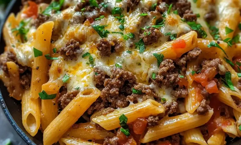 Philly Cheesesteak Pasta Skillet (Fast & Straightforward)