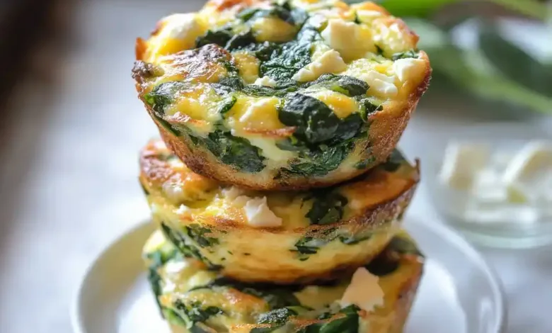 Quick & Healthy Egg Muffins with Spinach and Feta
