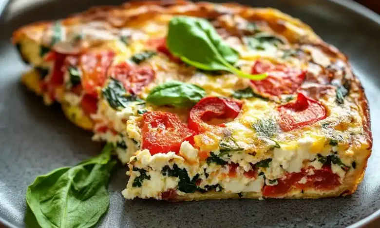 Roasted Red Pepper and Spinach Frittata Roasted Red Pepper and Spinach Frittata