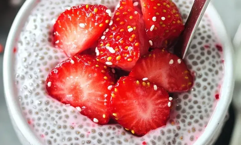 Strawberry Chia Seed Pudding