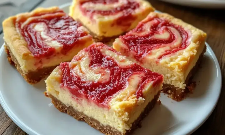 Strawberry Lemon Cheesecake Bars