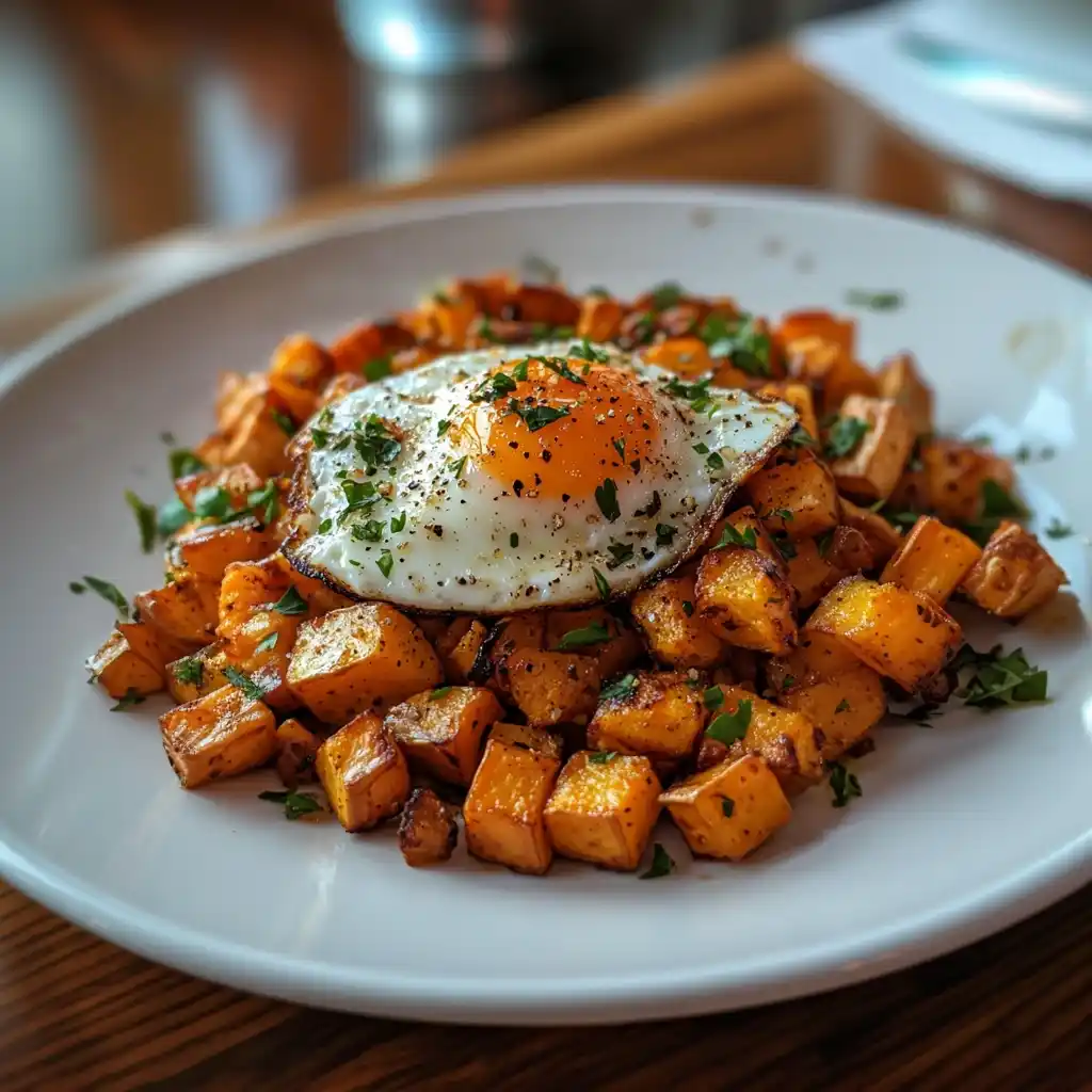 Sweet Potato Hash with Eggs (Hearty & Healthy Breakfast) Sweet Potato Hash with Eggs (Hearty & Healthy Breakfast)