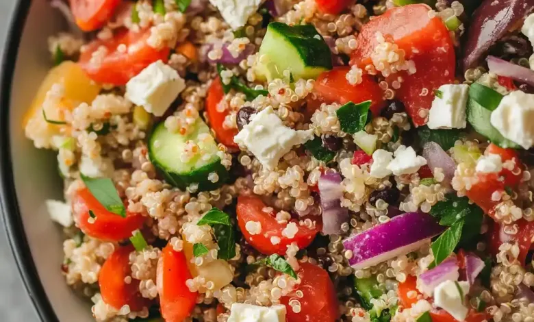Zesty Mediterranean Quinoa Salad with Feta