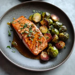 Honey Garlic Salmon and Brussels Sprouts