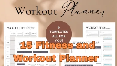 Fitness and Workout Planner Templates Download