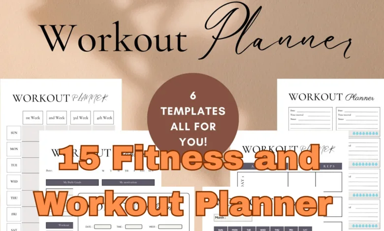 Fitness and Workout Planner Templates Download