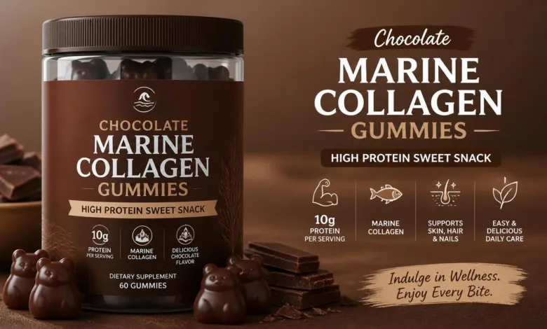 Chocolate Marine Collagen Gummies for a High Protein Sweet Snack Chocolate Marine Collagen Gummies for a High Protein Sweet Snack