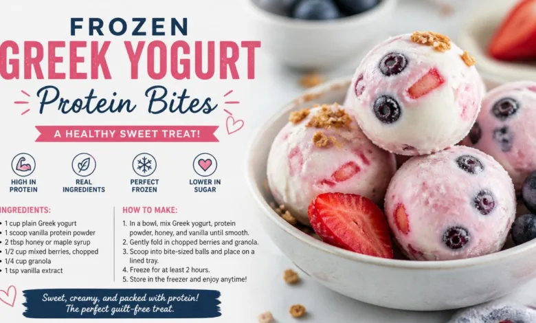 Frozen Greek Yogurt Protein Bites for a Healthy Sweet Treat