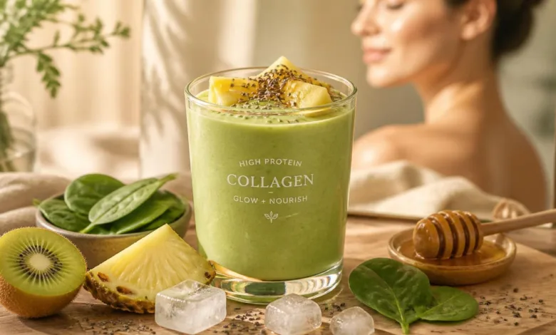 High Protein Collagen Smoothie for Healthy Clear Skin