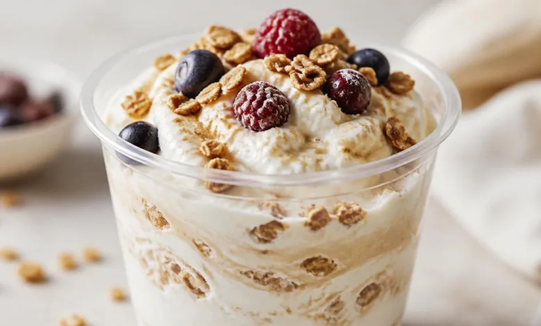 Keto Cottage Cheese Protein McFlurry That’s Thick and Creamy
