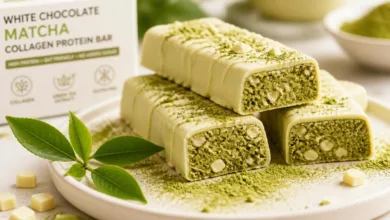 White Chocolate Matcha Collagen Protein Bars You’ll Crave Daily