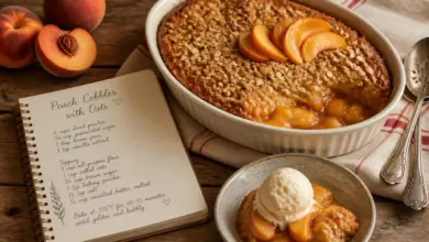 Peach Cobbler Recipe with Oats Peach Cobbler Recipe with Oats