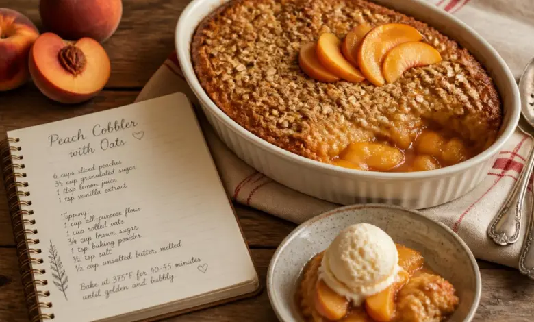 Peach Cobbler Recipe with Oats Peach Cobbler Recipe with Oats